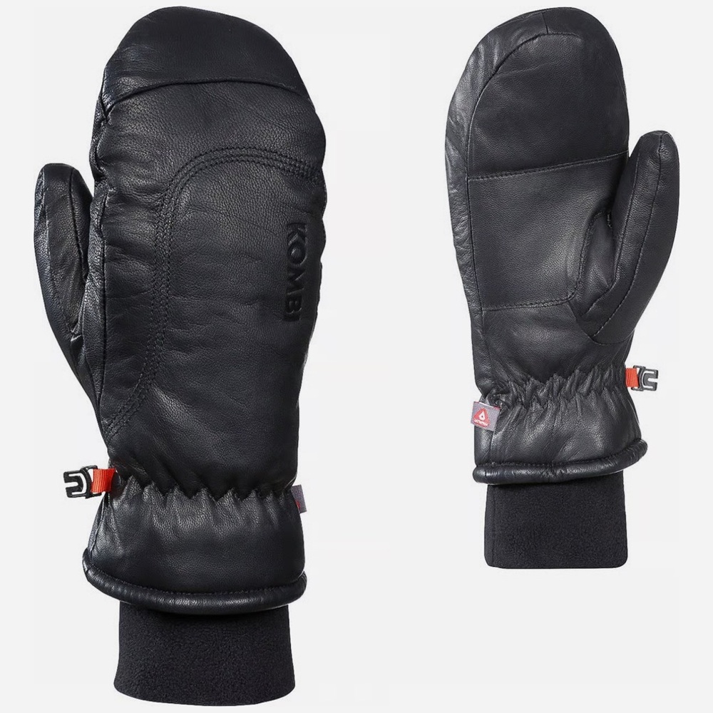 Kombi La Viviane Black women’s Leather winter Mittens/ gloves Small Brand New